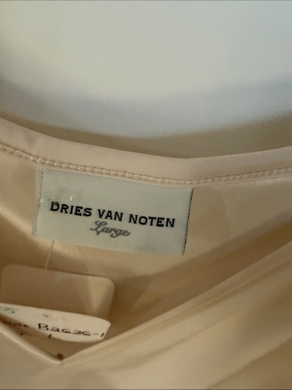 NWT dries van noten hunia slip camisole dress sz L ecru $350 - Picture 5 of 9